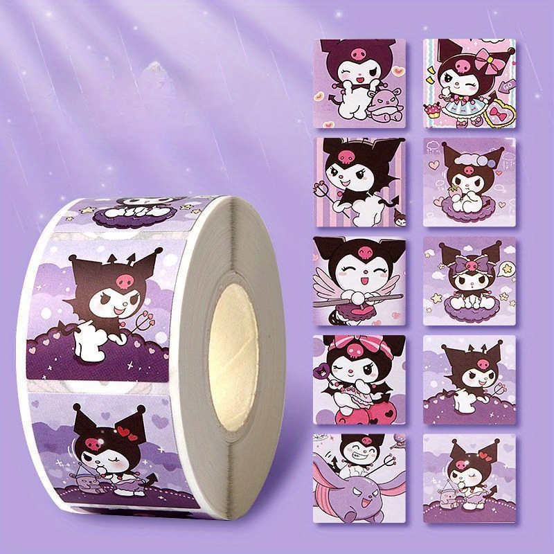 500pc Sanrio 시리즈 장식 스티커, 방, 거실, 벽 장식, 자체 접착 및 찢기 쉬운 스티커에 적합