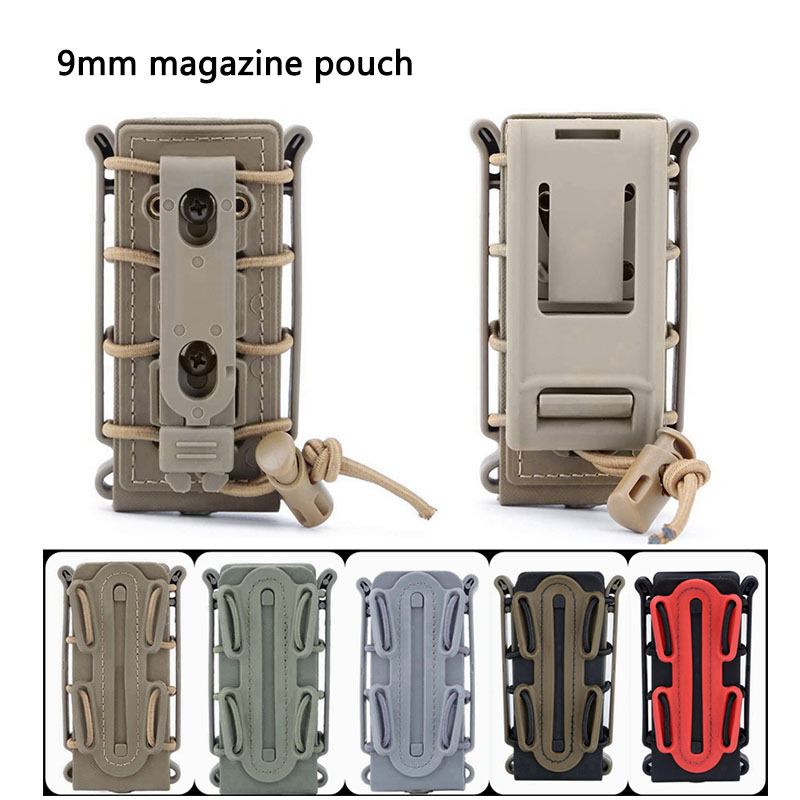 Caça 5.56 7.62 9mm revista bolsa molle escorpião rápido mag liberação rápida ar15 mag coldre caso caixa com molle cinto clipe
