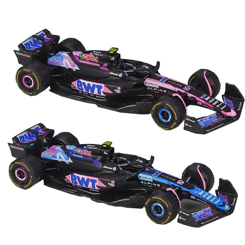 Bburago 1:43 BWT Alpine 2024 A524 # 10 # 31 F1 Racing Formula Car Статическая имитация литья под давлением модель автомобиля из сплава