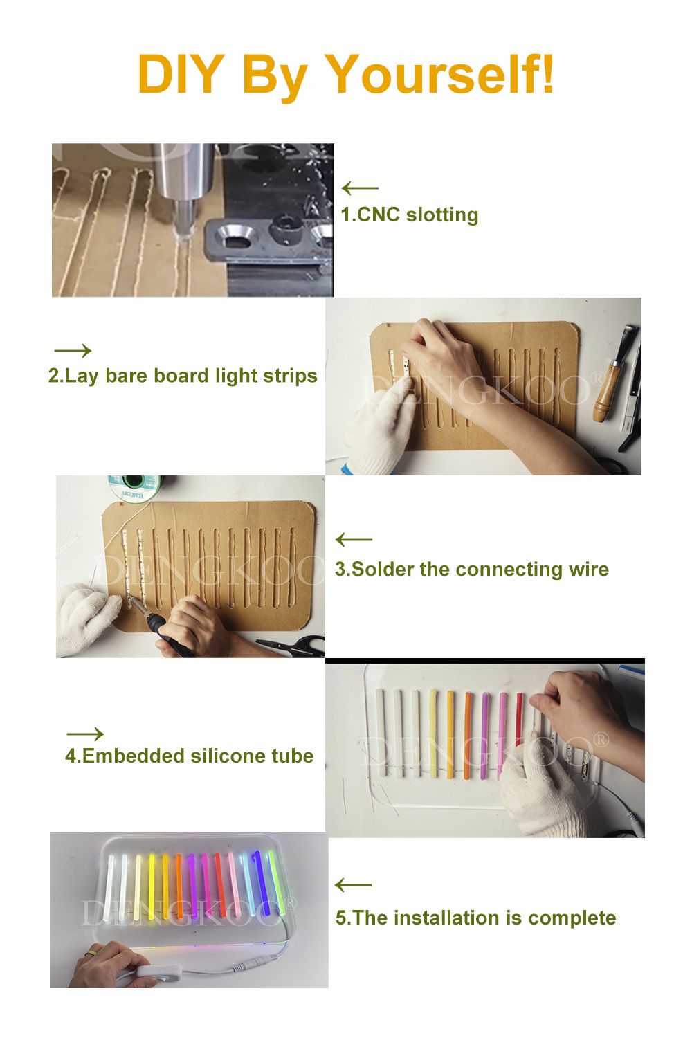 6 mm 8 mm 12 mm separater flexibler Silikon-Neonstreifen oder 120 LEDs SMD2835 LED-Streifen für LED-Neonschild, wasserdicht, IP67