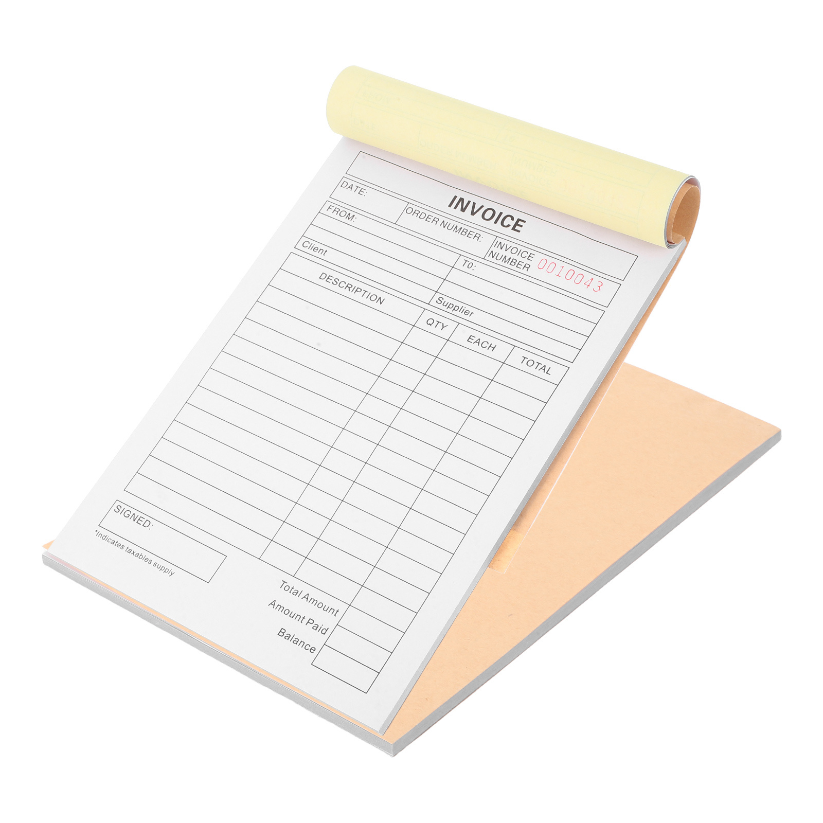 2 Stück Lieferschein-Rechnungspad für die Bestellung kleiner Unternehmen mit Brett für Bastelgeschäfte, Fotografie, Restaurants