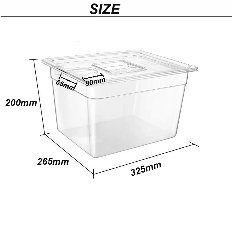 NR 1 Jakość Nowy materiał Pojemnik 11L do urządzenia do gotowania Sous Vide, pojemnik z pokrywką