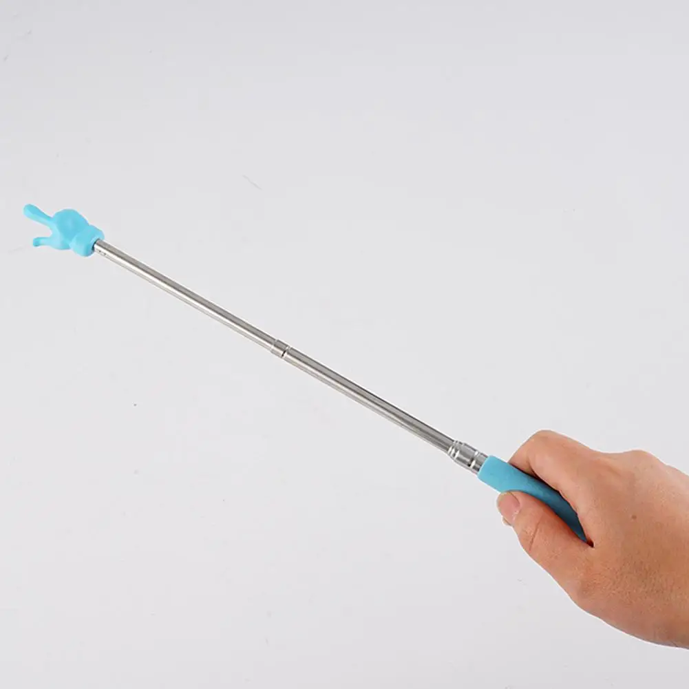 Teacher Finger Reading Stick Retractable Steel Telescopic Rod Guide Pointer Anti-slip Handle Teaching Guide Pointer