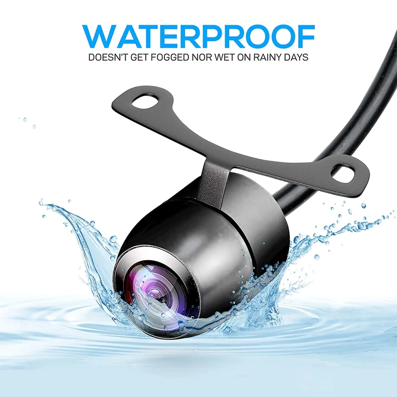 Car Rear View Camera with Video Cable Night Vision Reversing Auto Parking Camera IP68 Waterproof CCD LED Auto Backup Monitor HD