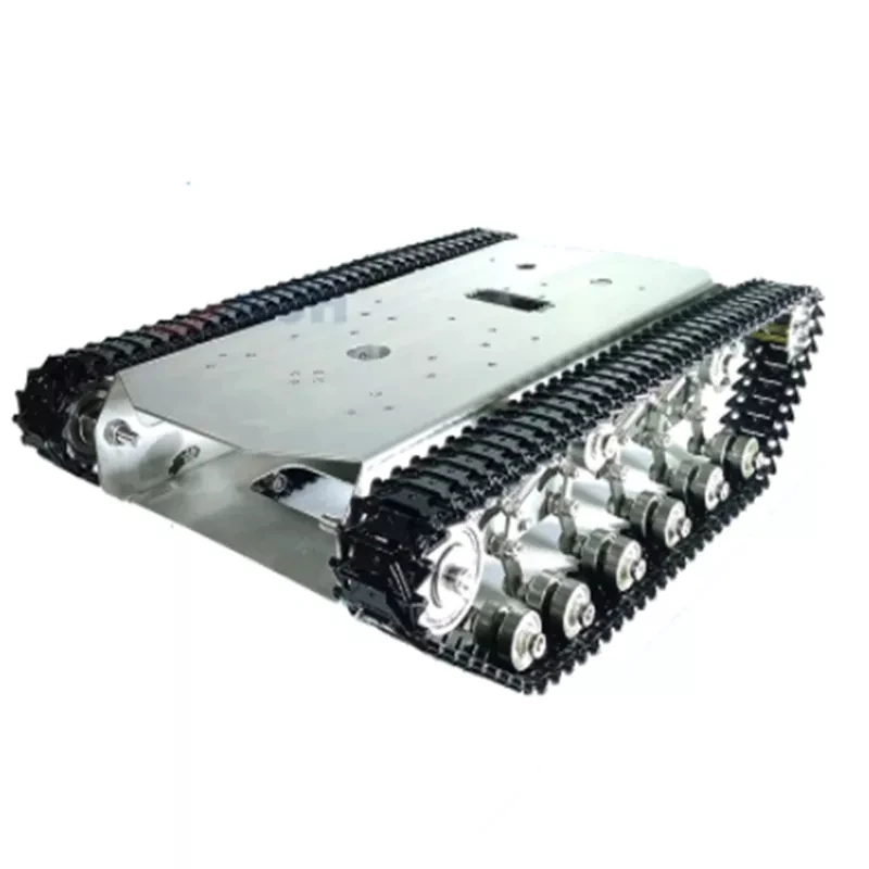 Tải Trọng Lớn Kim Loại Khung Gầm Xe Tăng Kim Loại Theo Dõi Giảm Sốc Bánh Xích Khung Xe Robot Thông Minh + Cao Cấp Động Cơ Lắp Ráp