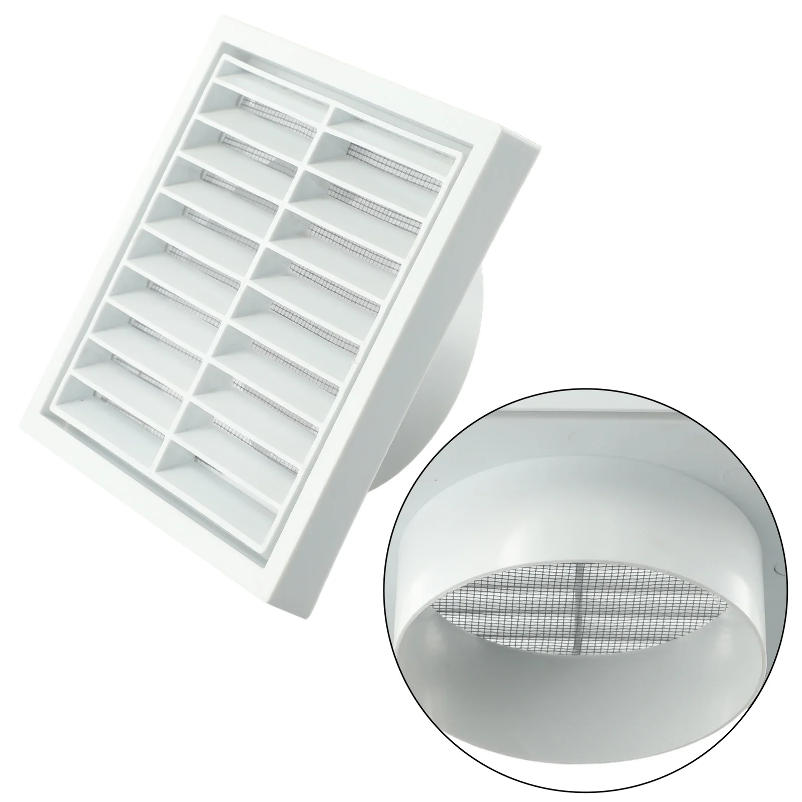 Grade de ventilação eficiente, material pp durável, saída de exaustão de ar fresca para aberturas de teto de parede, proteção de vermin e roedores
