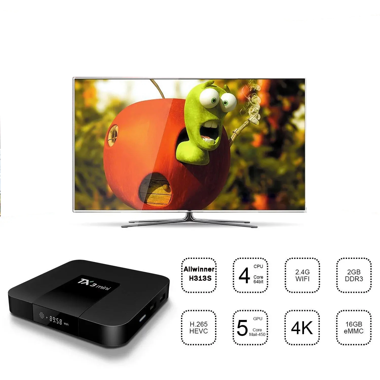 Original Tanix TX3 mini Android 11.0 Allwinner H313 2G 16G 2,4G WiFi 4K TX3 TV Box Smart H. 265 1G 8G TX6 TV-BOX