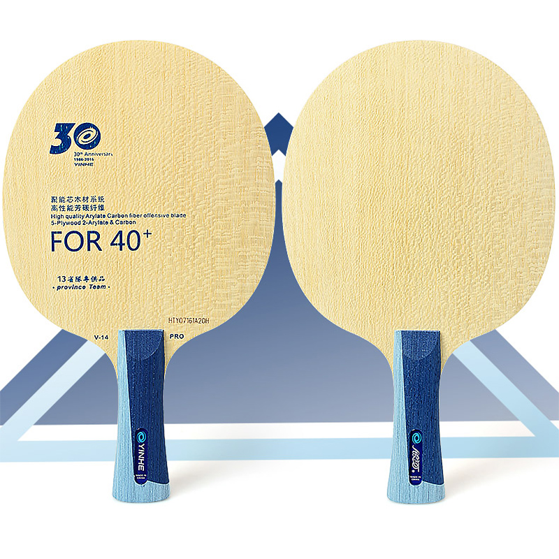 Yinhe V14 Pro Lâmina de tênis de mesa profissional 5 madeira 2 ALC Offensiva lâmina de raquete de pingue-pongue para equipe Província