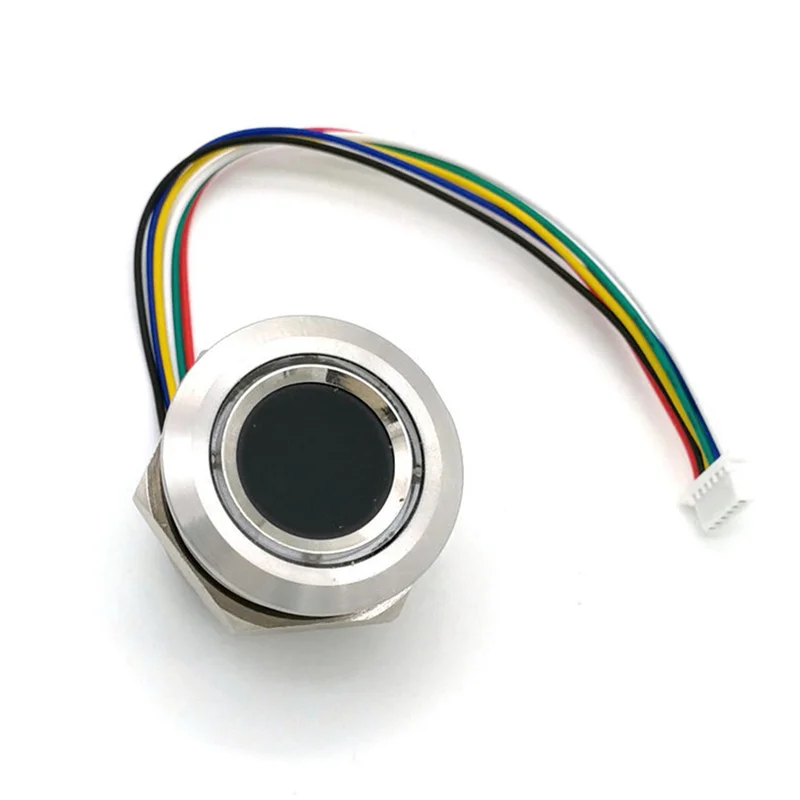 N82R R503 Circular redondo RGB anillo indicador LED Control DC3.3V MX1.0-6Pin módulo capacitivo de huellas dactilares Sensor escáner, 15Mm
