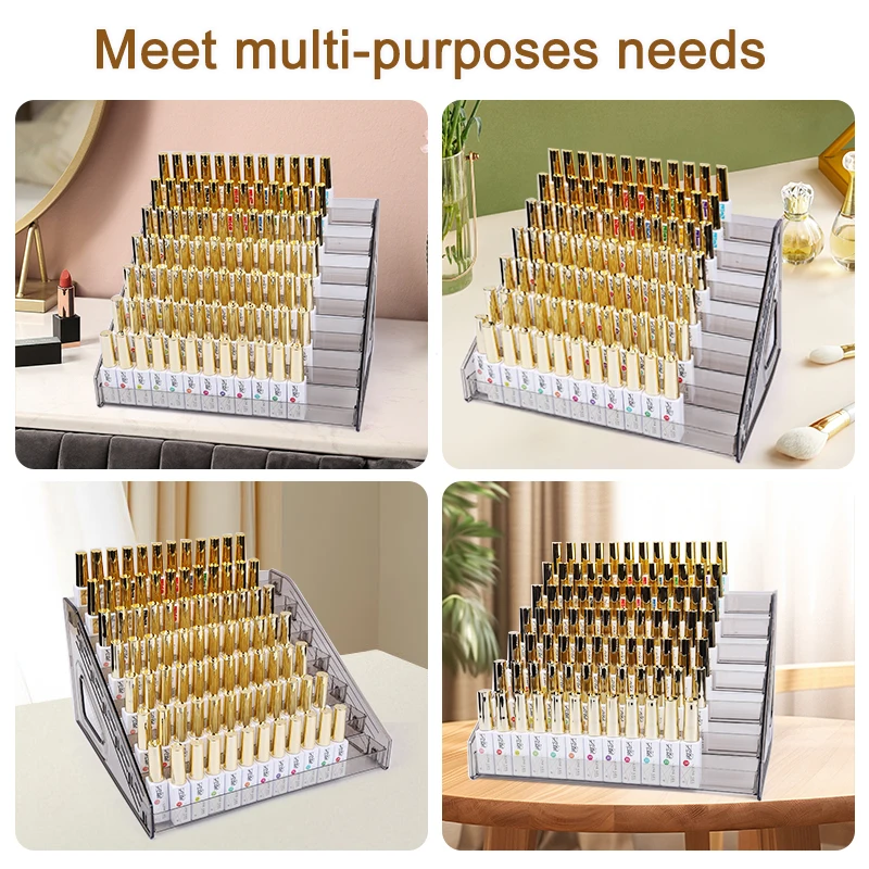 3/4/5/6/7 Schichten Acryl Nagellack Display Organizer Regal Klare Kosmetik Rack Rahmen Schmuck Ständer Halter Organisation Werkzeuge