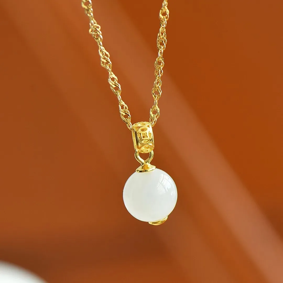 女性用スターリングシルバーとパールのネックレス,ペンダント,チェーン,ネックレス,チョーカー,925スターリングシルバー,tian jade