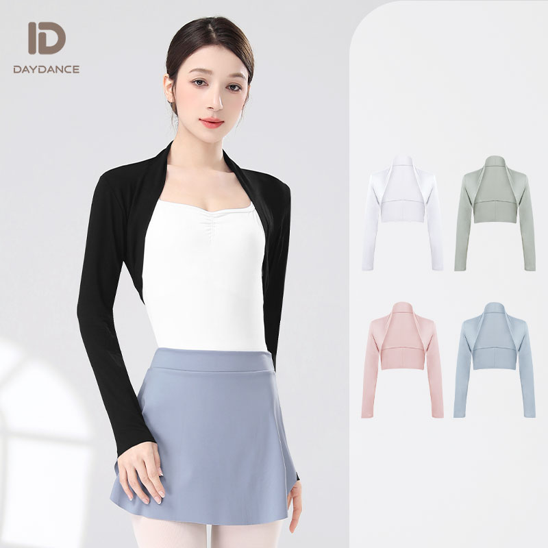 Woman Ballet Tops Ballet Jacket Coat Dance Cardigans Modal Long Sleeve Dance Top Woman Dance Shirt Shrug for Dance, Leotard