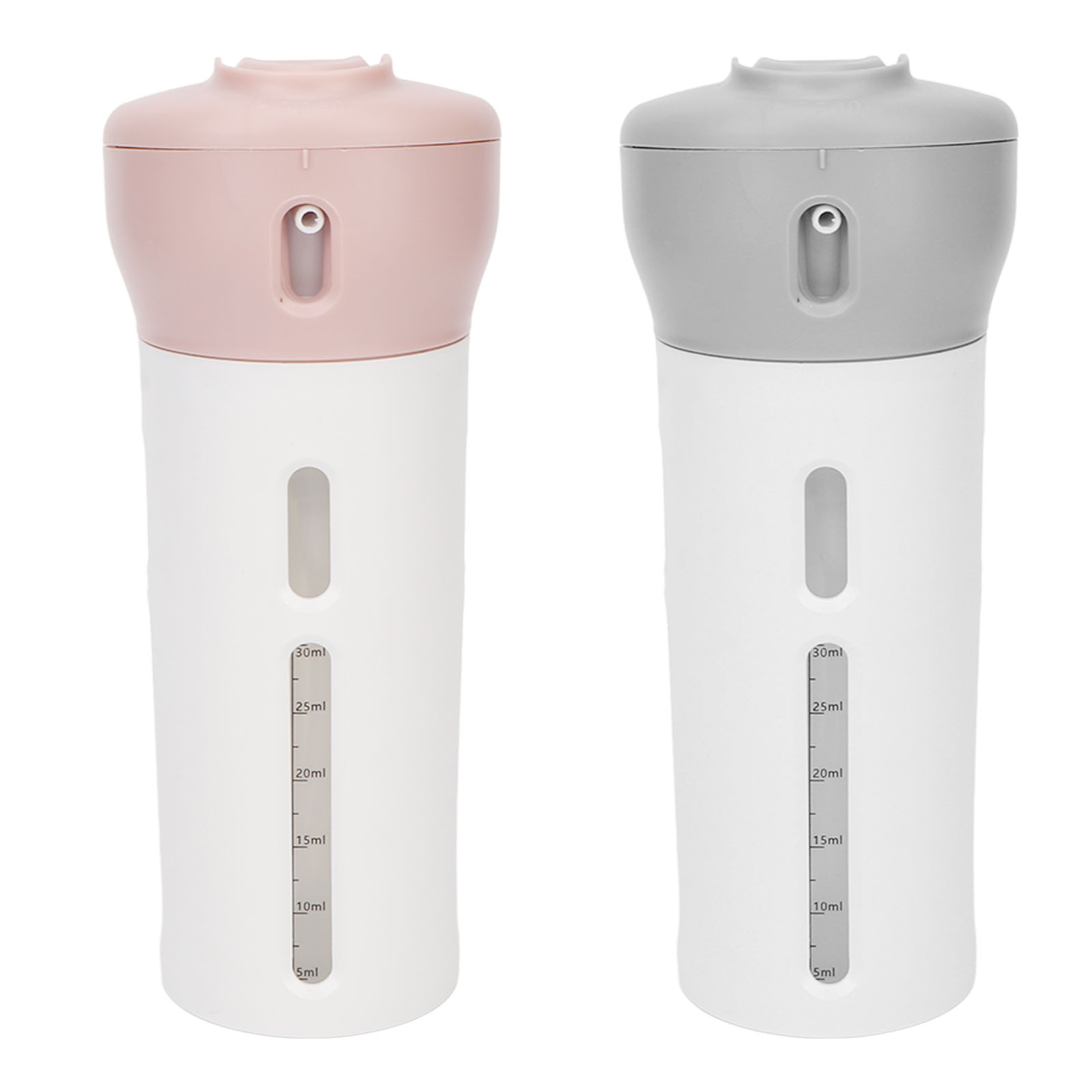 Botella dispensadora de líquidos 4 en 1 para viaje, contenedor de prensa vacío para Perfume, champú, acondicionador y loción, 40ml