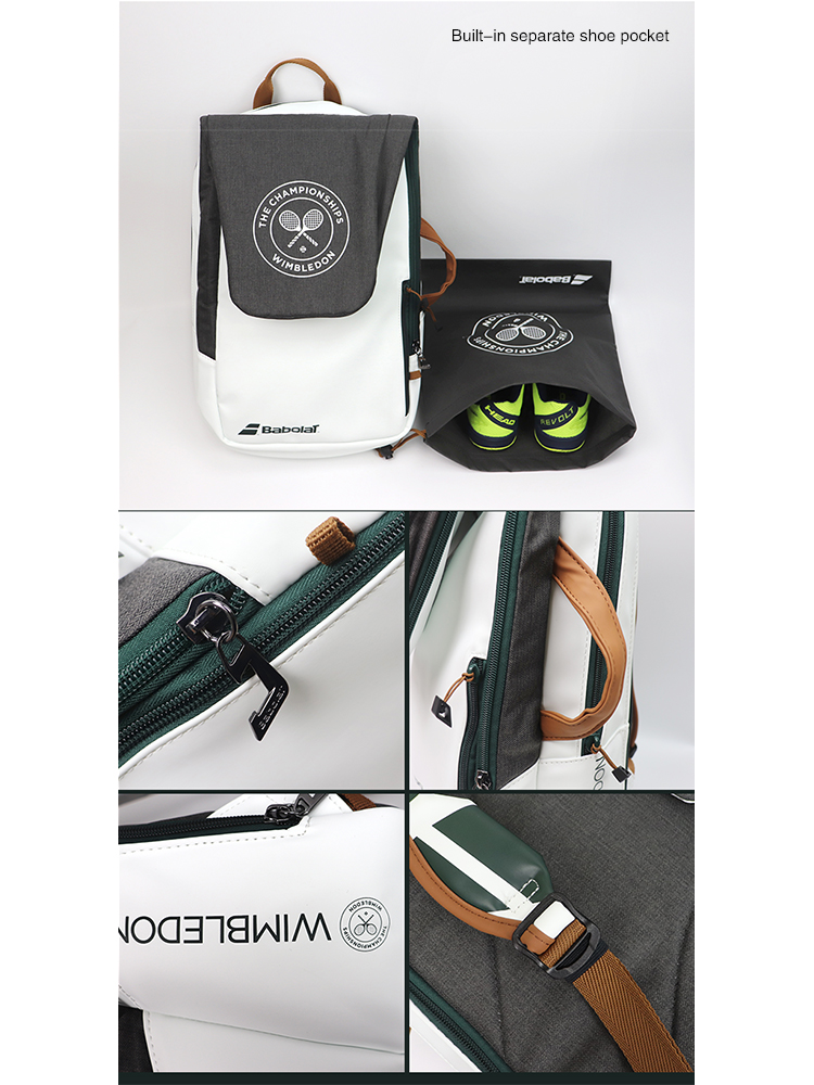 Original Babolat Tenns กระเป๋าเป้สะพายหลังกระเป๋าเป้สะพายหลังกีฬาแบดมินตัน becah เทนนิสพาเดลกระเป๋าแร็กเก็ตช่องใส่รองเท้ากระเป๋าเทนนิสชายหาด