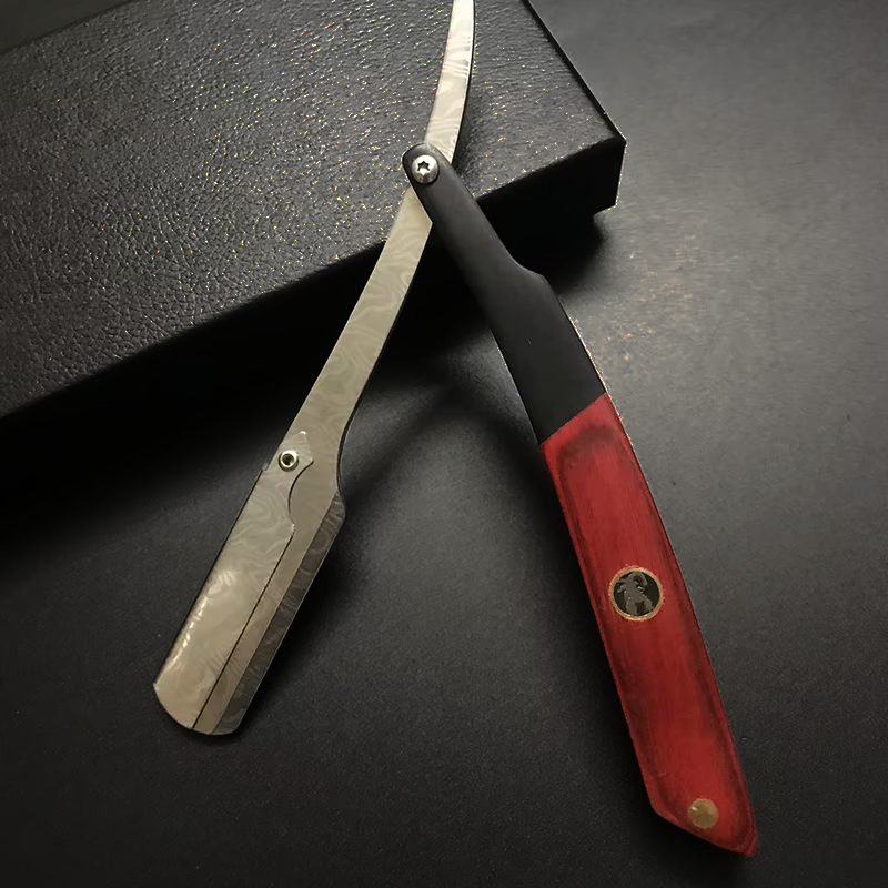 Men's Barber Razor Folding Shaving Shaver Professional Straight Edge Stainless Steel Manual Scraper Barber Razor