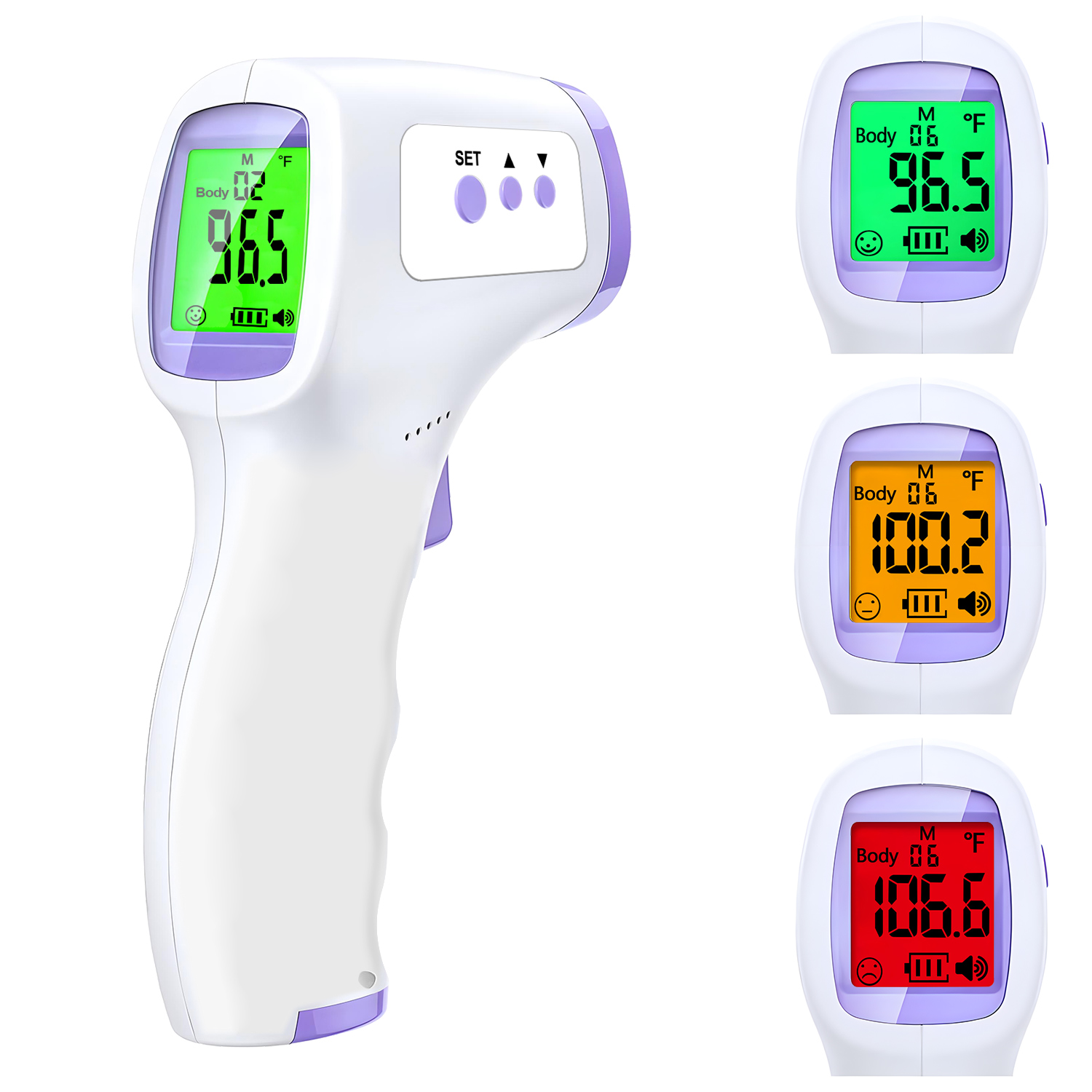 Huishoudelijke buiten contactloze voorhoofd digitale displaythermometer Infrarood elektronische infrarood meetthermometer