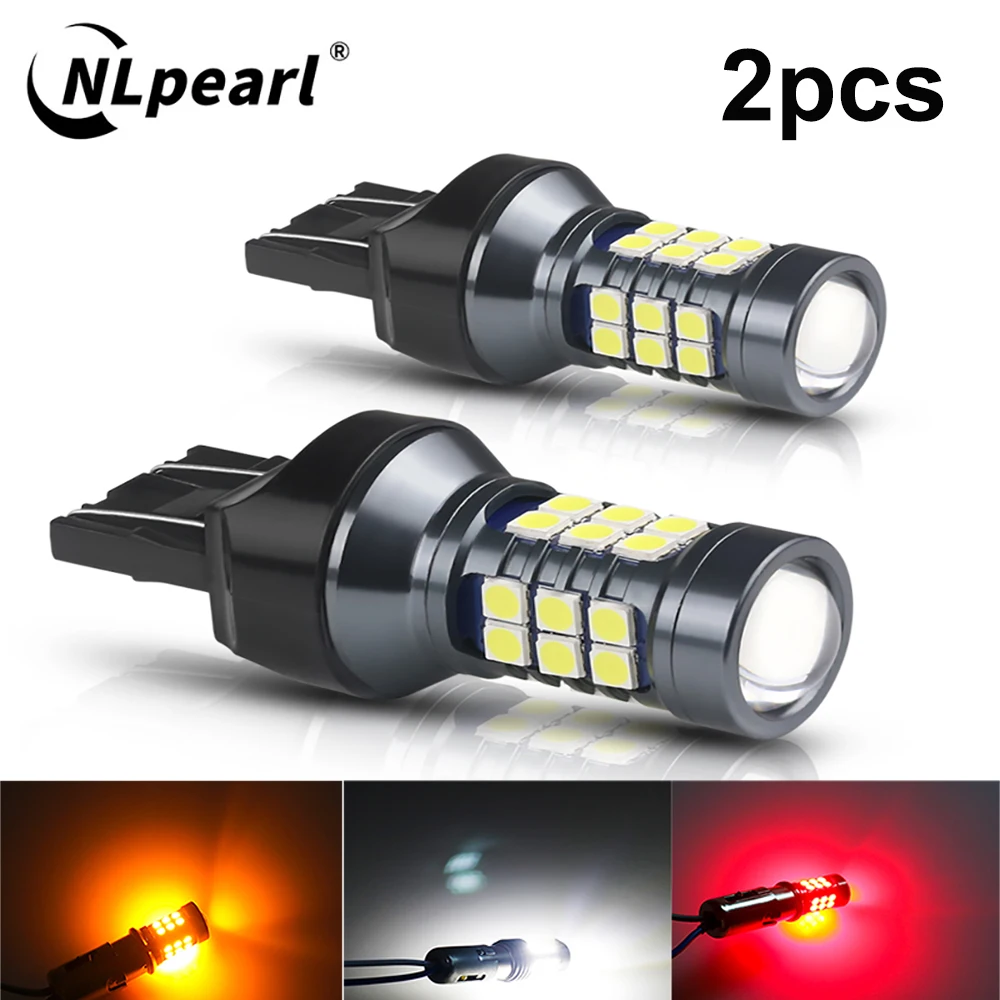 NLpearl-Ampoules LED T20 7440 WY21W W21W 7443 W21/5W, Paupières de Secours, Feux de Rectransistors 30SMD pour Signalisation de Voiture, 2 Pièces