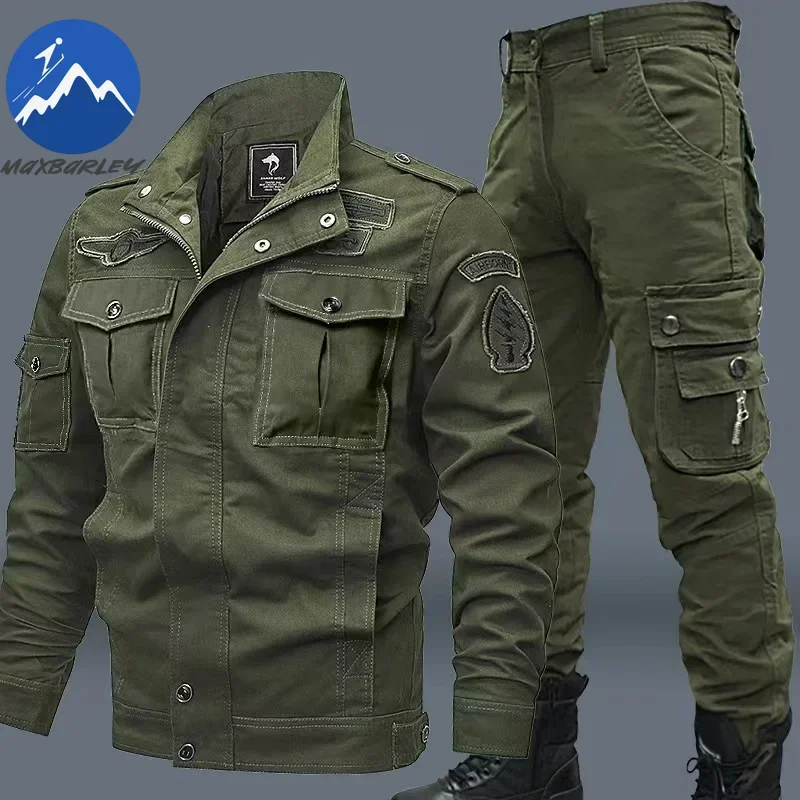 2025 New Casual Climbing pilots Jacket Men Plus Size 6XL Jaqueta Masculina working clothes Spring Autumn Cargo Mens Jackets Coat