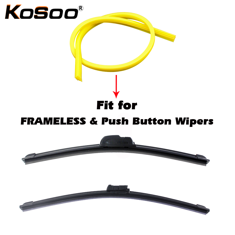 2pcs High Quality Boneless silica gel Car Wiper Blade refill Strips Windscreen 6mm 26" 28" 30" 32" Windshield car accessories