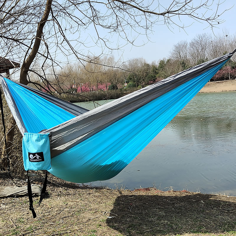 300x200cm duas pessoas ao ar livre jardim acampamento rede leve pára-quedas náilon viagem caminhadas balanço pendurar cama de dormir