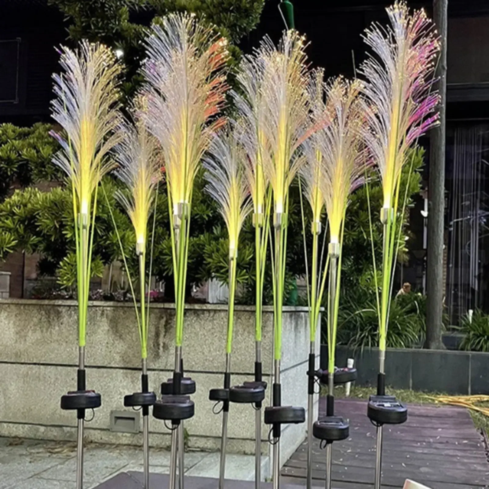 8PCS LED Solar Garten Lampe Wasserdichte Reed Licht Im Freien Rasen Hof Garten Weihnachten Dekoration Licht Dekor Solar Power Lichter
