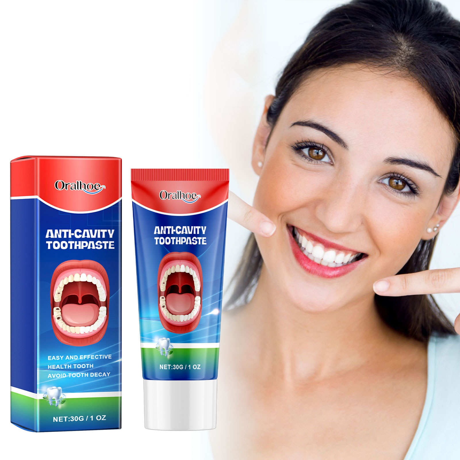 Pasta de dientes anticaries, limpieza profunda de caries, protege los dientes, elimina la placa, dolor de muelas, alivia la periodontitis, crema reparadora de caries dentales