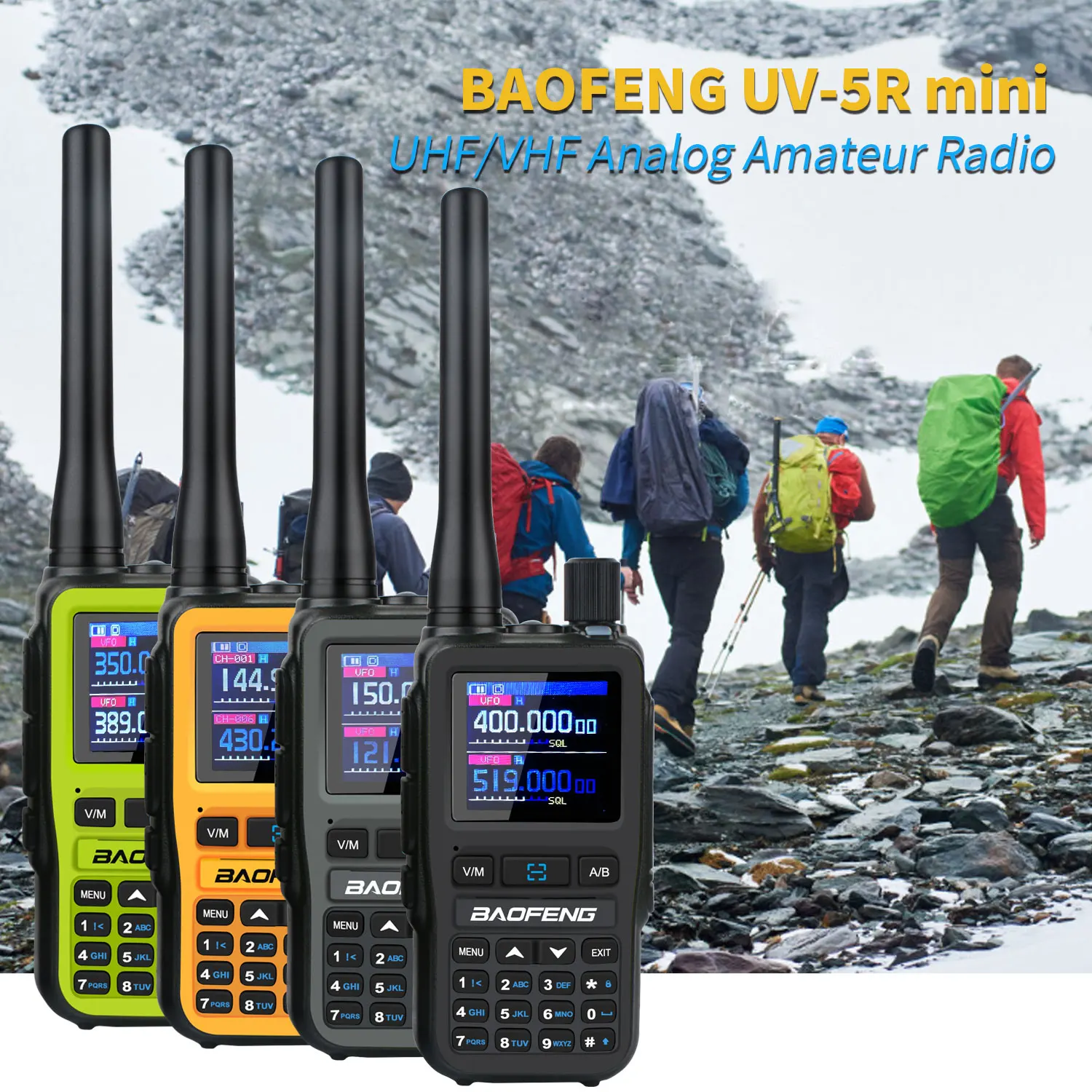 Walkie Talkie Baofeng UV-5R Mini VHF UHF Dual Band TX & RX Multi-band Receive Air Band Vox Amateur Mini Two Way Radio 5RMINI