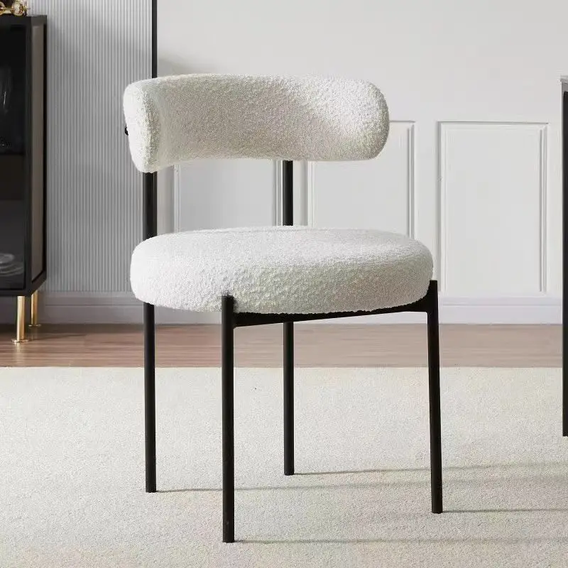 Cadeiras de jantar de veludo modernas, ferro, vidro, sala de estar, com pernas de metal, móveis para sala de jantar, maquiagem, cadeiras de escritório