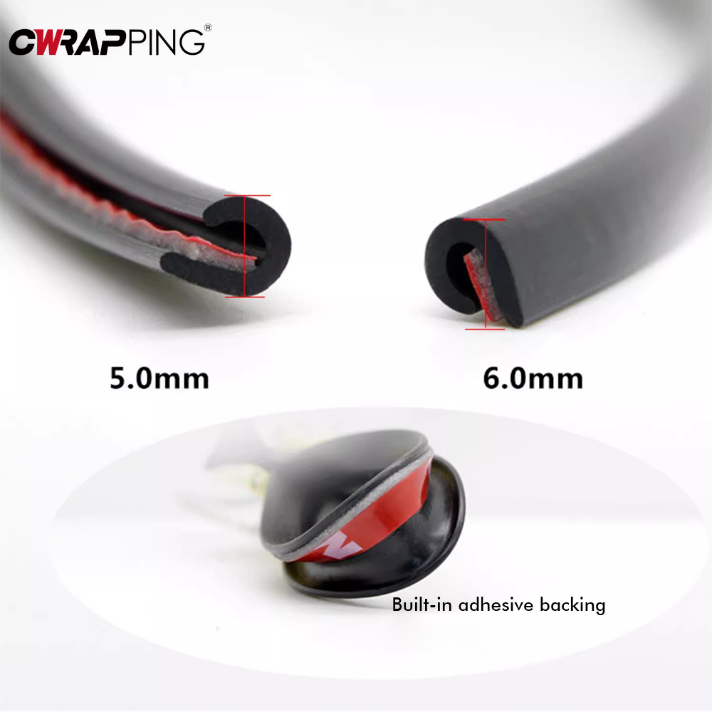 5m Car Door Edge Guards Clear Rubber Seal Protector U Shape Edge Trim Transparent Auto Door Edge Protection for Car Accessories