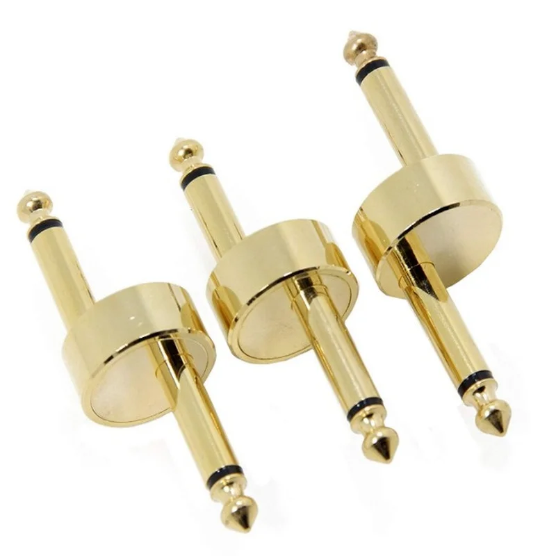 Conector de Pedal de efectos de guitarra Adaptador de 6,35 a 6,35 Adaptador de audio macho a macho de 6,5 utilizado para la conexión de guitarra eléctrica