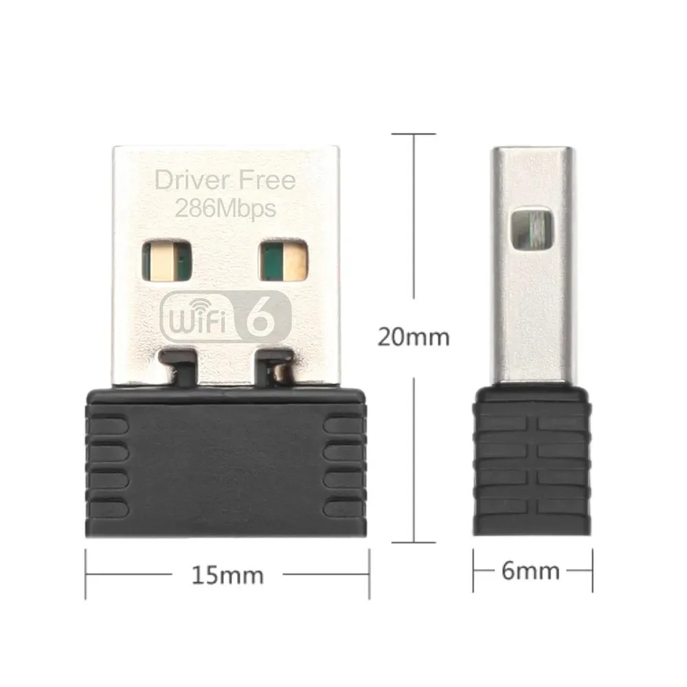Mini adaptador WIFI 6 150M/300M tarjeta de red USB Dongle 2,4 GHz 802.11AX recepción de señal para PC portátil Windows 10/11 controlador gratis