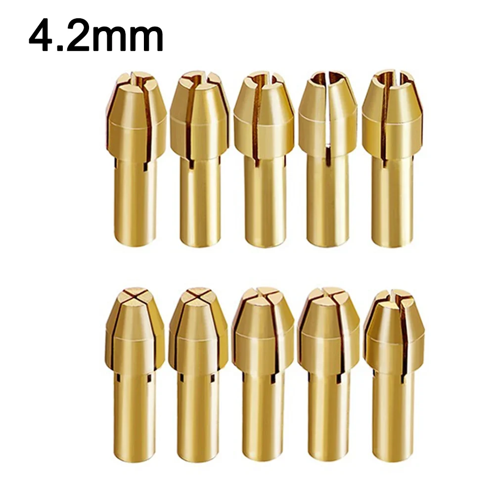 Minitaladro de latón con vástago de 4,2/4,8mm, portabrocas para herramientas rotativas Dremel, accesorios, piezas de herramientas eléctricas, 10 Uds.