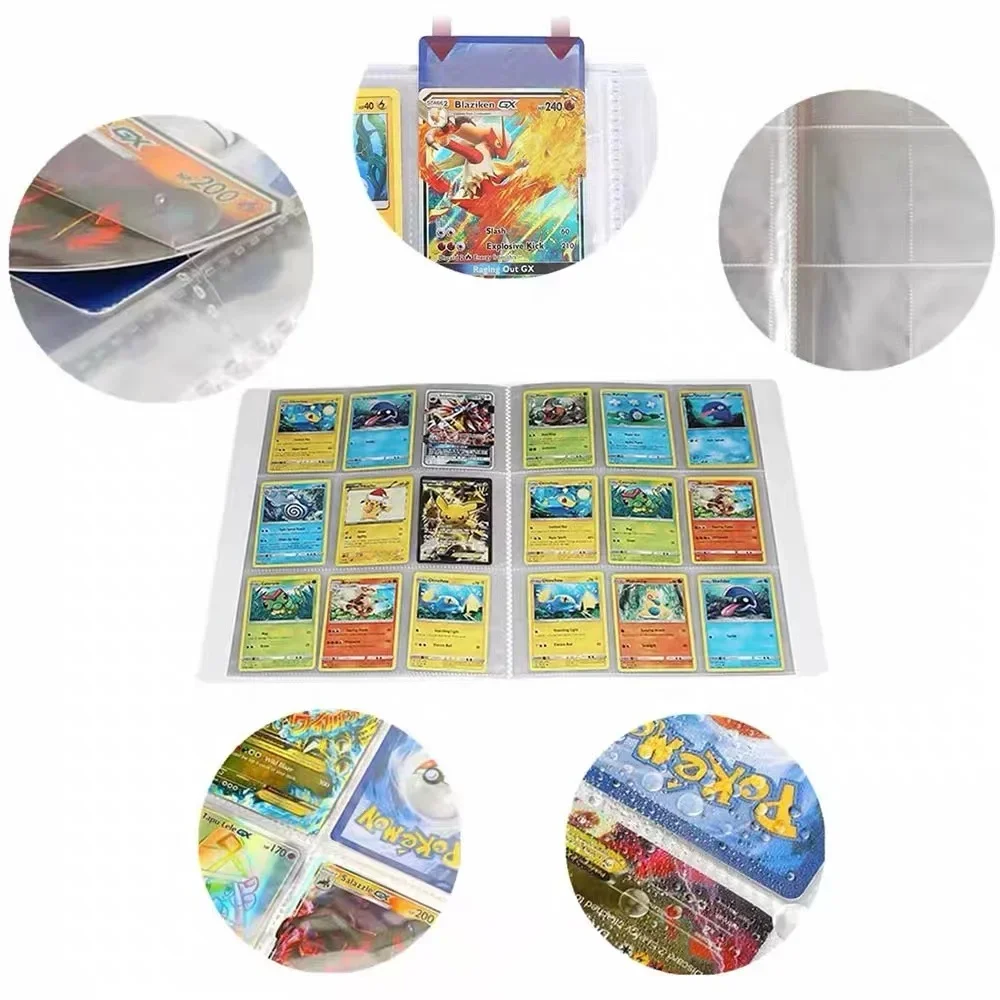 Cartoon Album 432/240PCS Card Book Protector Gengar Charmander Map Letters Holder Binder Cartoon VMAX GX Game Collection Folder
