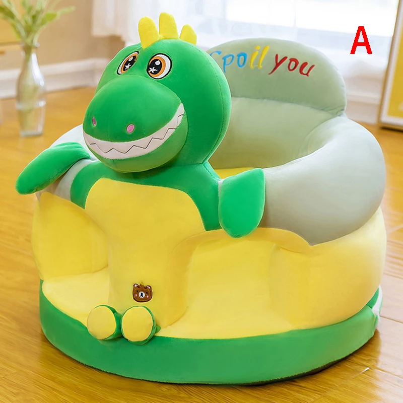 1pc bebê sofá suporte capa de assento da criança dos desenhos animados capa de cadeira de pelúcia aprendendo a sentar confortável lavável sem berço de enchimento