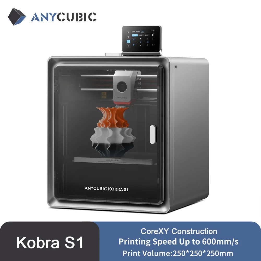 Anycubic Kobra S1 AE-versie 3D-printerkern XY Stabiele structuur Max. snelheid 600 mm/s Hoge precisie Ultrastille 3D-printer