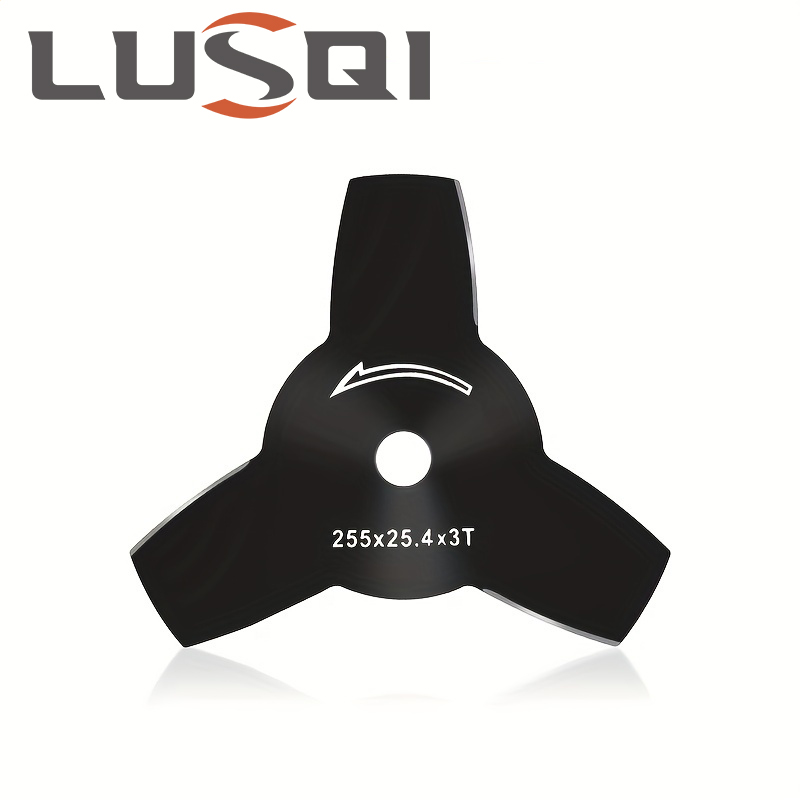 LUSQI, 1 unidad, 3 dientes, cuchilla para cortacésped, desmalezadora, accesorios para desbrozadora, cabezal de hierba de acero, cuchilla para cortacésped de tres dientes