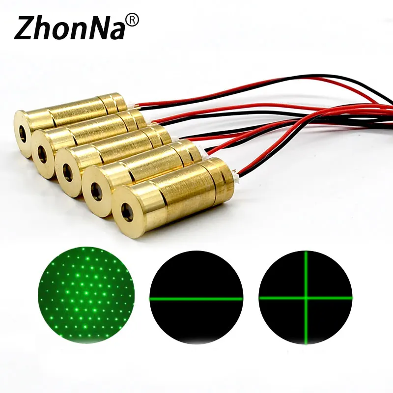 532nm45 Green line Laser Module DC3-5VHorizontal Cross is Optional for WoodStone Cutting Positioning Line Factory Direct Sales