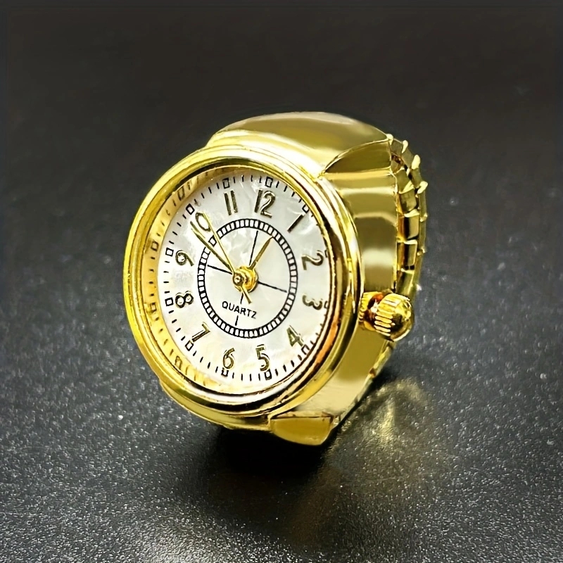 Reloj de cuarzo para amantes creativos, tendencia de moda, reloj de anillo para hombre, reloj de dedo con temperamento Simple y versátil