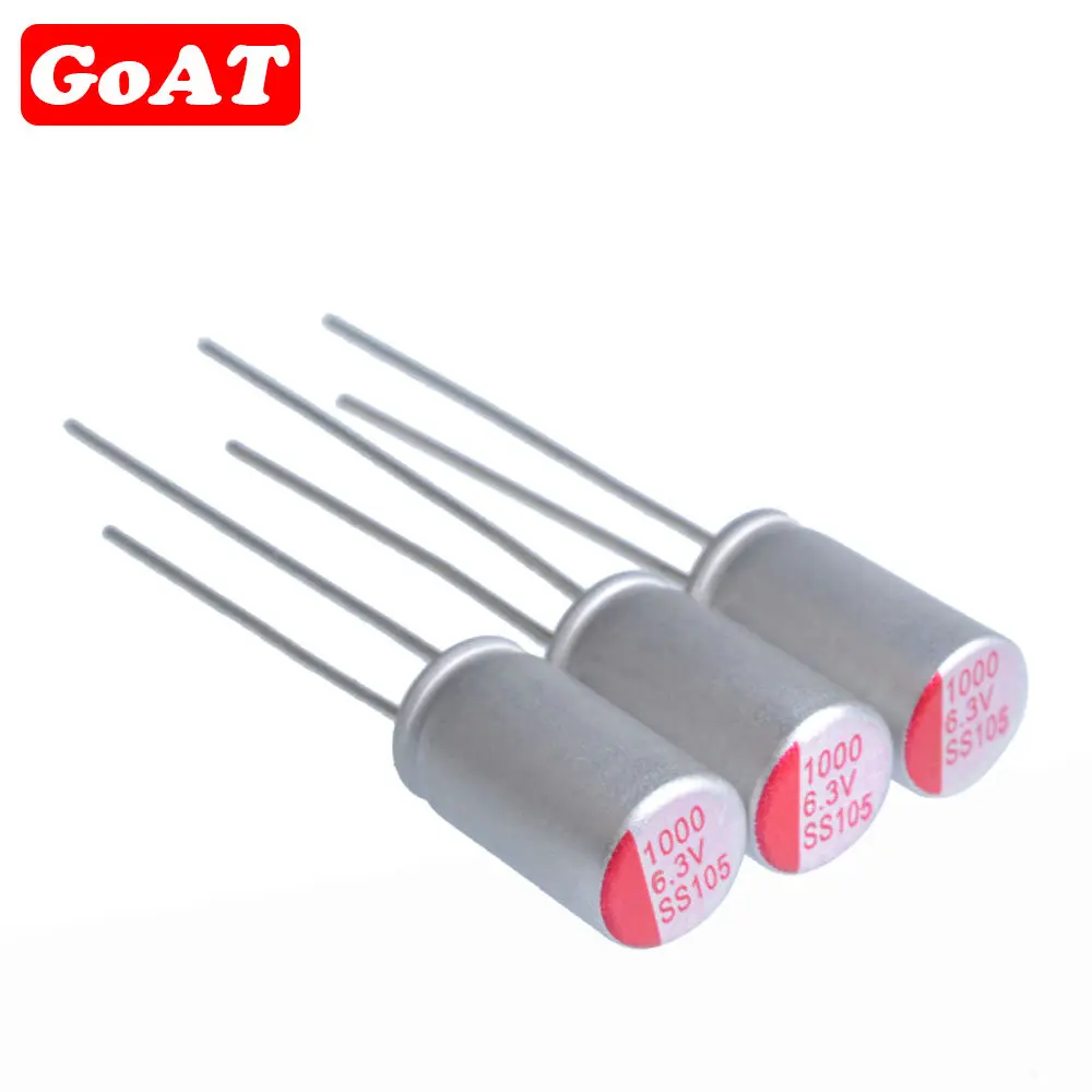 Condensador sólido de polímero 6,3 V 10V 16V 25V 35V 50V 100V 4,7uF 10uF 22uF 33uF 47uF 68uF 100uF 220uF 270uF 330uF 470uF 1000uF 2200uF