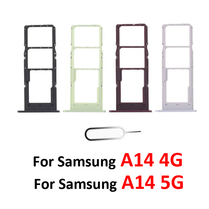 サムスンギャラクシーa144ga146u用SIMカードトレイ、新しいSIMチップ、マイクロSDスロットアダプター、a14 5g a146 a146u用