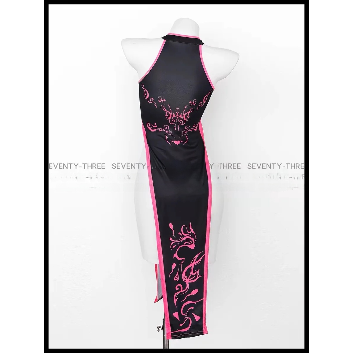 Vestido f retrô com fenda alta, sexy, com totem de fada, personalizável, serviço de design de fsia de cosplay de a...
