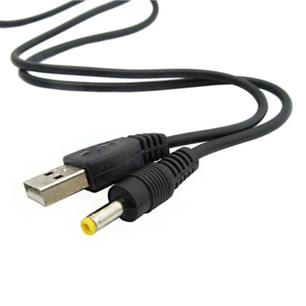 Cable de carga USB 80cm 5V 1A Cable de carga de alimentación USB a CC Cable de carga para PSP 1000 2000 3000 4,0x1,7mm accesorios de enchufe