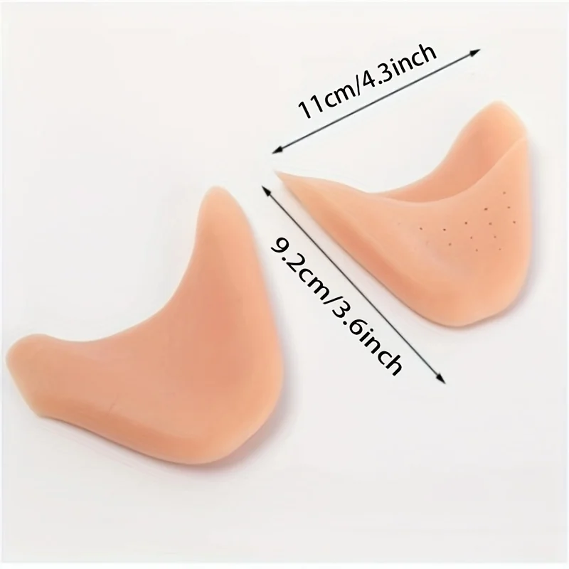 1 par de protetores de dedo do pé de gel macio ballet pointe dança atleta sapato almofadas de dedo do pé pointe silicone gel bolsa protetor com respirável