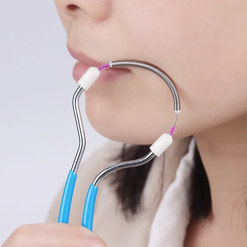Removedor de pelos faciais para mulheres, removedor de pelos indesejados na parte superior do lábio, queixo, rosto ou pescoço, mola removedora original para cabelos inteiros