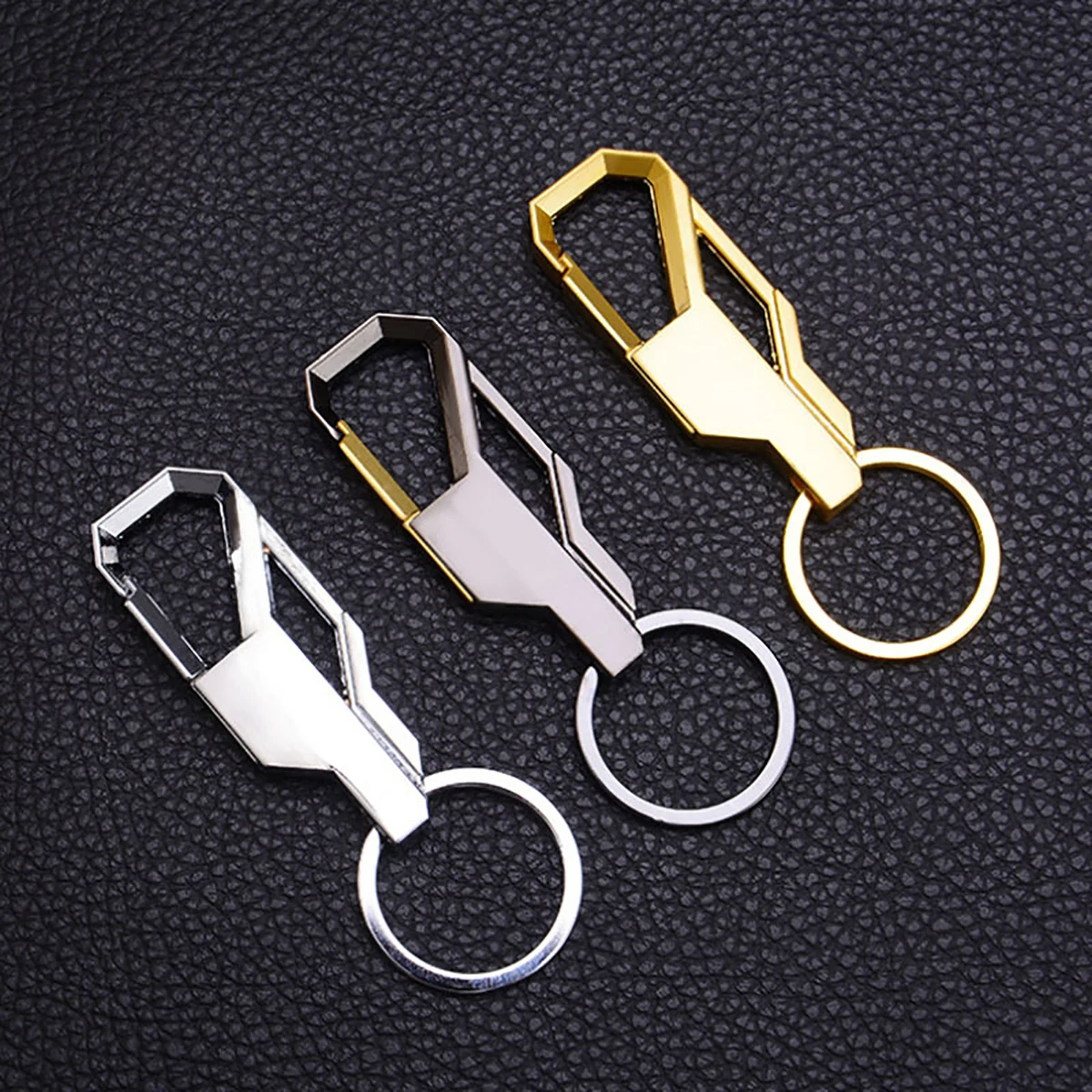 3 Color Key Chain Key Ring Silver Color Metal Inlay Keychain for Classic Men Car Key Chain Romantic Gift for Man Women