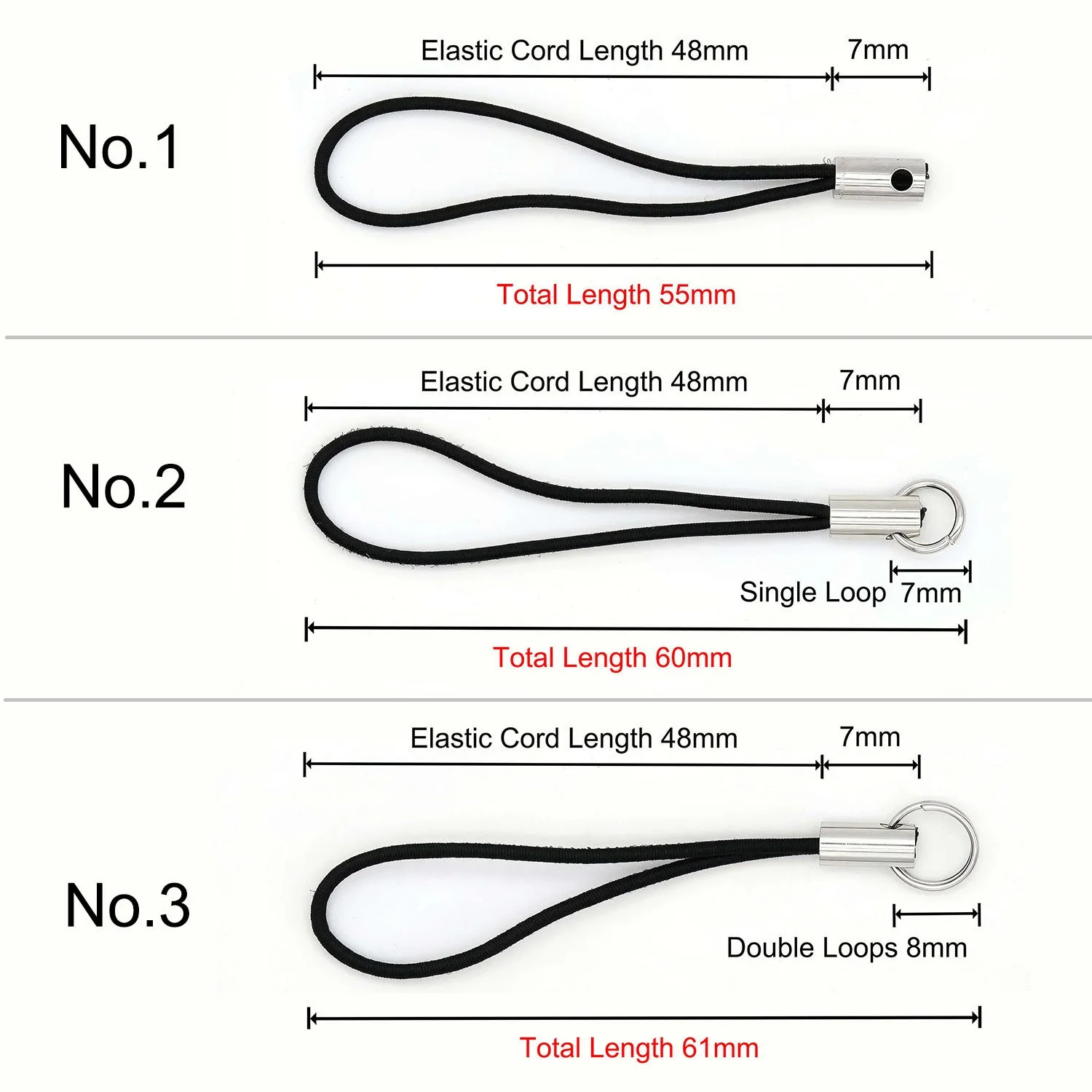 20/50Pcs Elastic Lanyard Strap Cords Lobster Clasp Rope Keychain Hooks Mobile Set Charms Keyring Pendant Key Ring Accessories