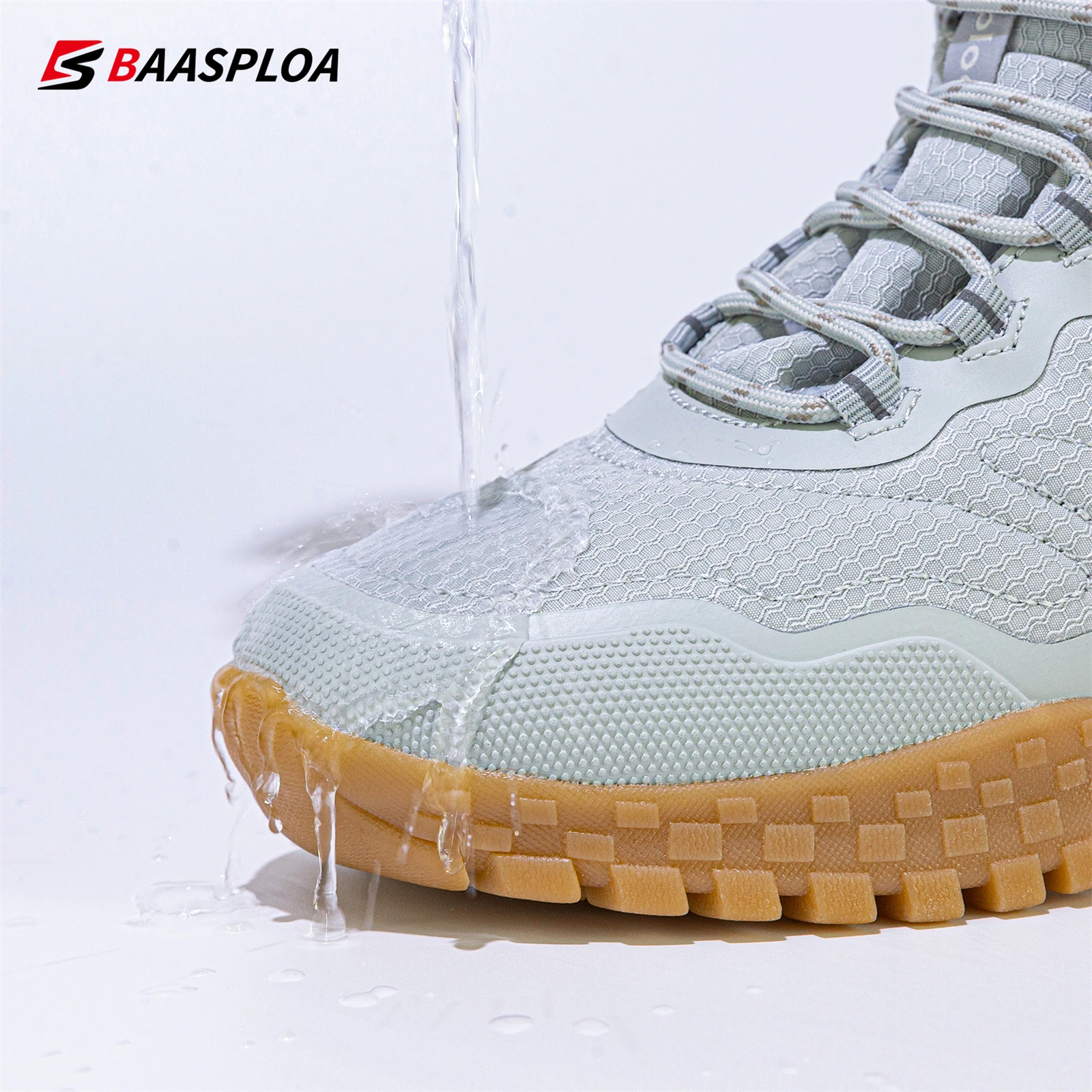 Baasploa inverno feminino tênis de pelúcia botas de neve quentes antiderrapantes sapatos impermeáveis botas ao ar livre sapatos de caminhada