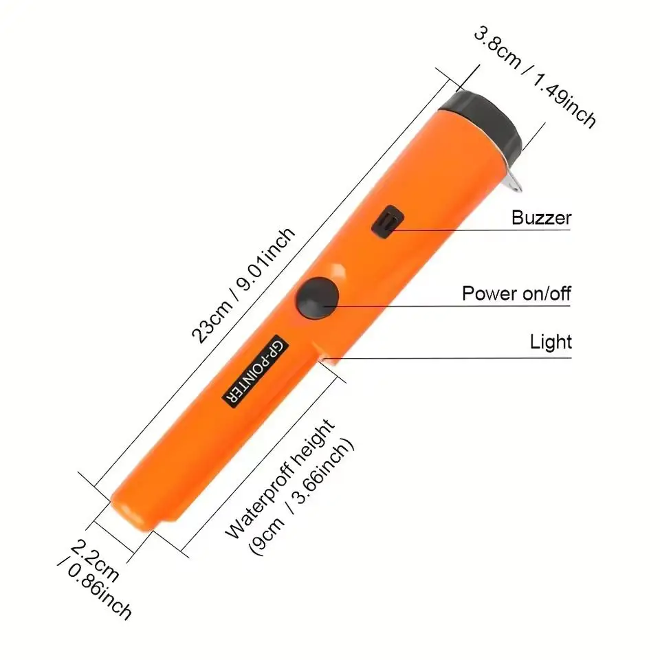 High-efficiency Handheld Metal Detector Waterproof Pointer Needle Tip Detection Metal Coin Gold Detection Rod Anti-loss Bracelet