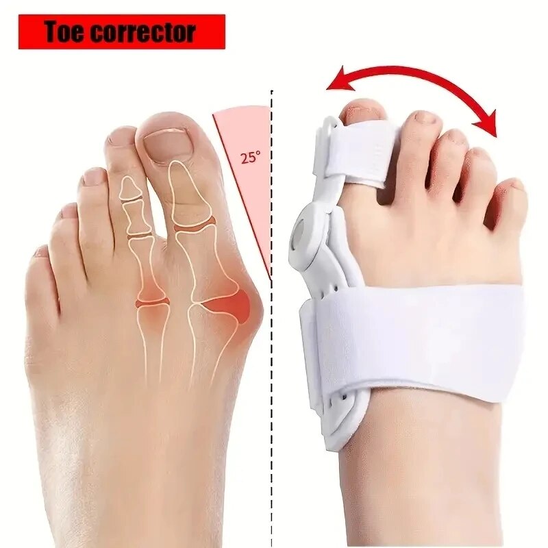 Big Toe Hallux Valgus Orthese Tag- und Nachtstilschuhe für Männer und Frauen mit überlappenden Zehen Big Toe Eversion Orthese