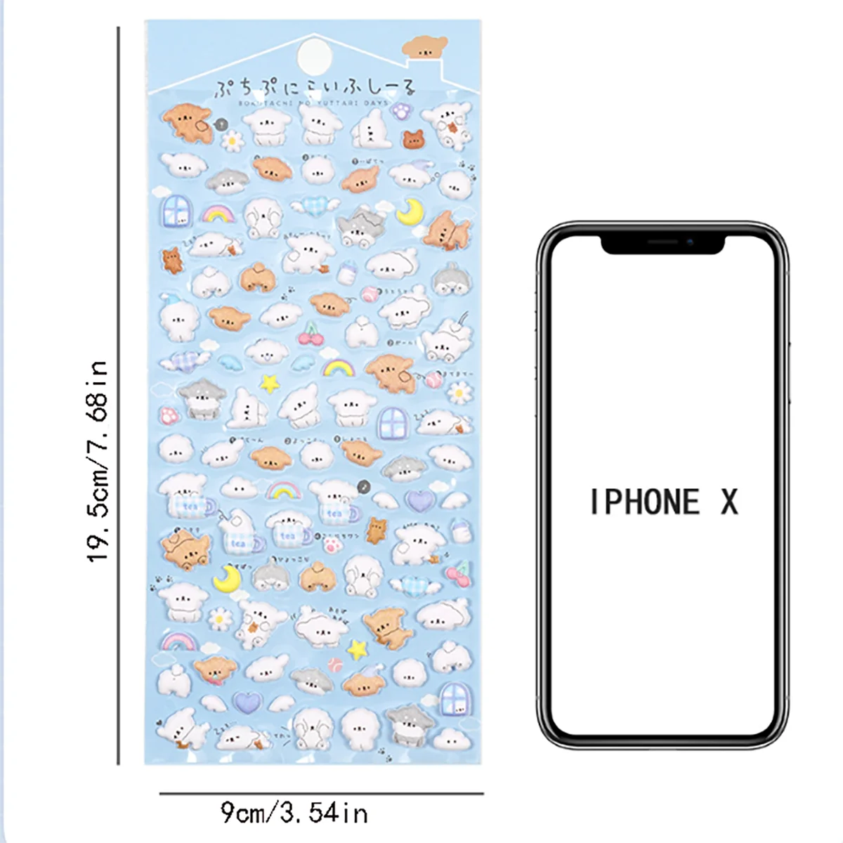 3 pçs kawaii mini animais dos desenhos animados 3d inchado adesivos bonito scrapbooking diy diário papelaria adesivo deco estética arte suprimentos